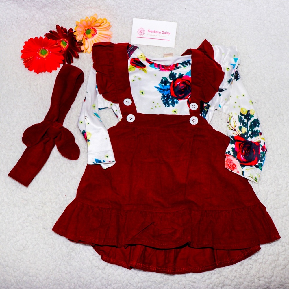 Burgundy 3 Piece Set